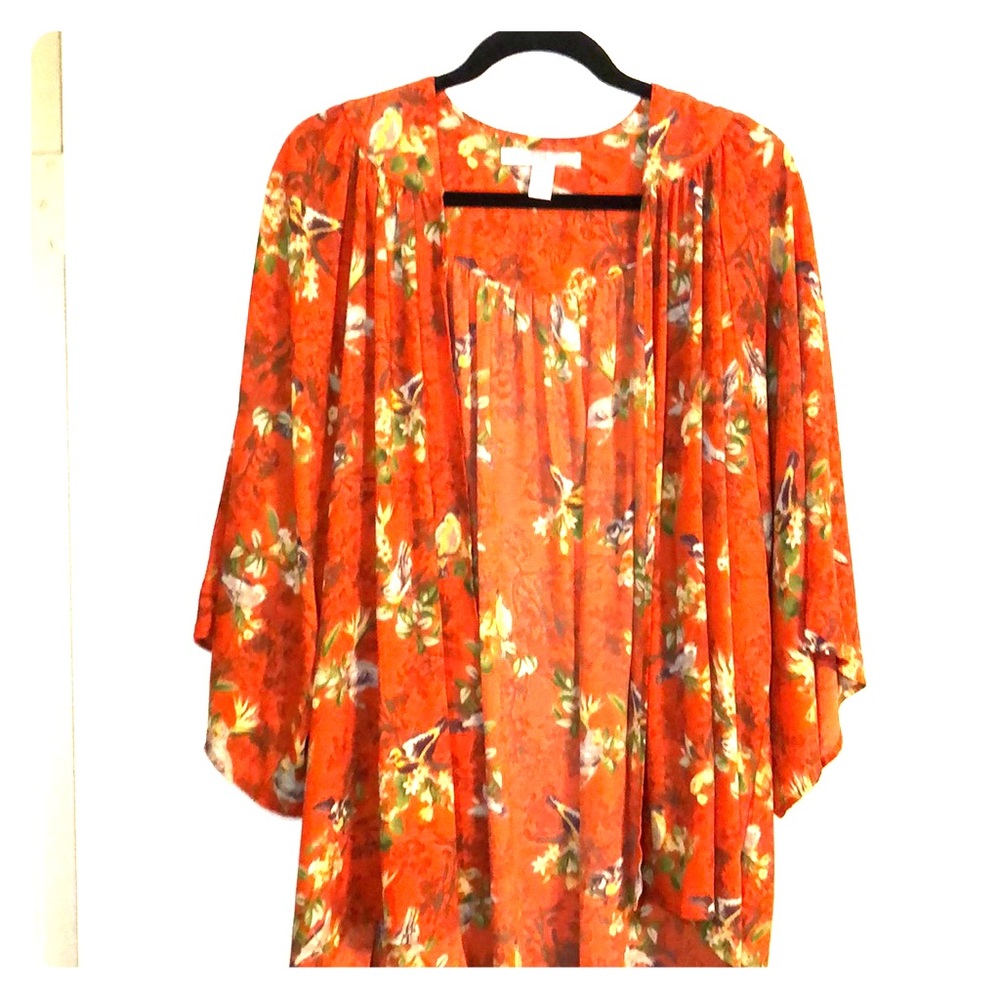 Bird print Kimono